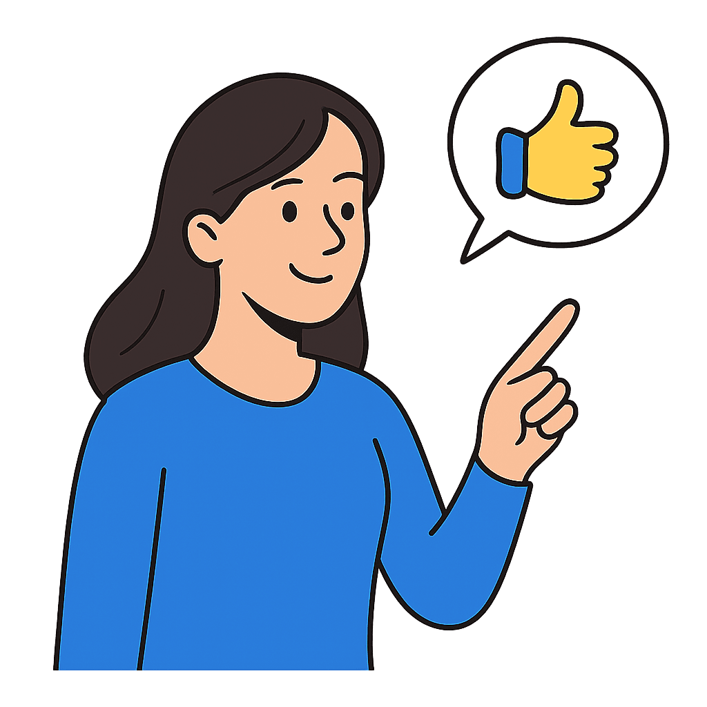 Girl pointing